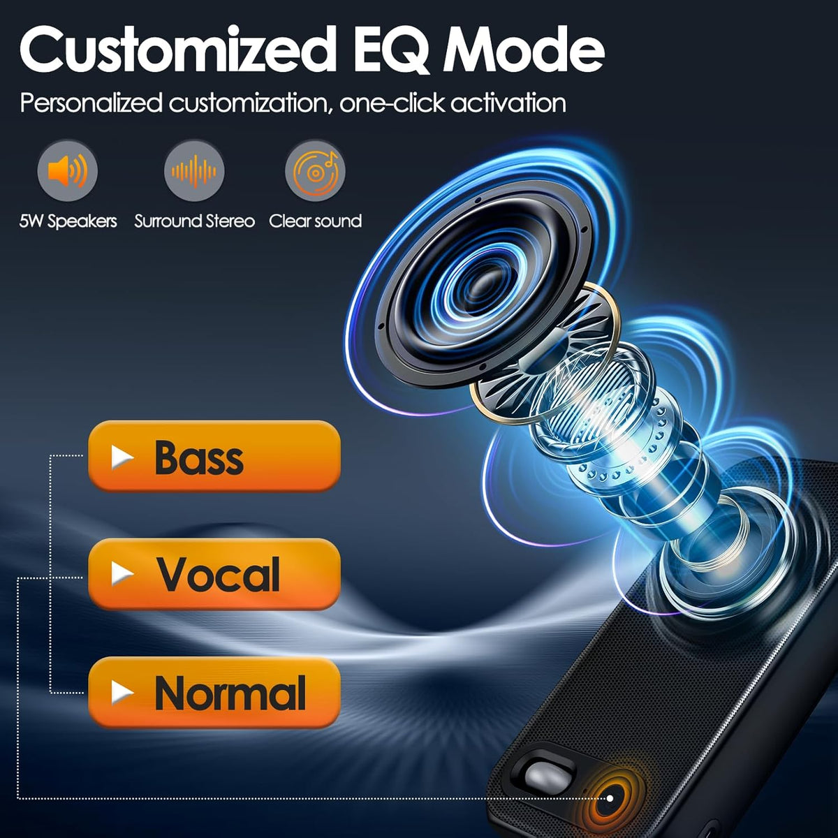 VkingMoR USB-A/USB-C Computer Speakers for PC Desktop, Wired Portable Mini Sound-bar for Monitor with Stereo Sound