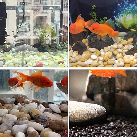 20lbs Yellow River Rocks for Landscaping, 2-3 Inch Natural Pebbles for Indoor Plants, High Polished Decorative Stones Vase Filler Fish Tank Aquariums Garden
