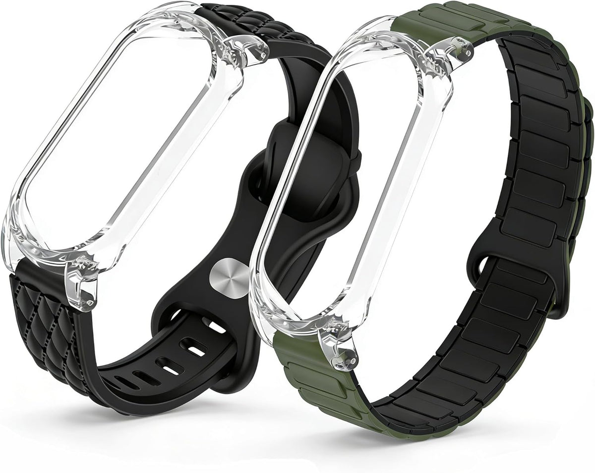 ZephyrBloom 2 2Pack Compatible with Plaud NotePin/NotePin S AI Voice Recorder, Magnetic & Pin Buckle Silicone Wristband