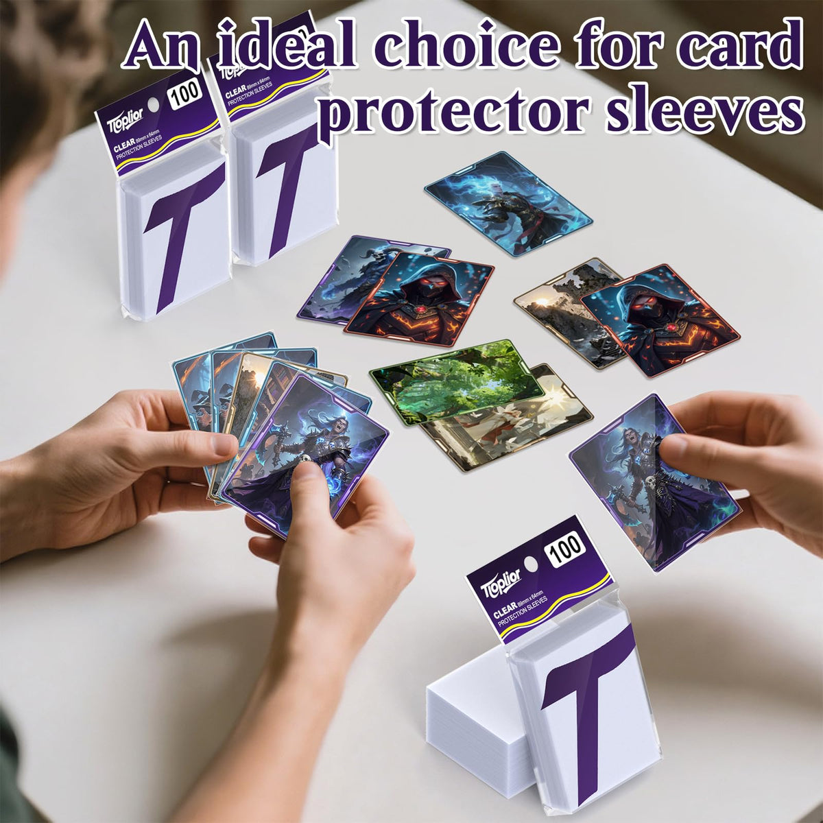 2400 Perfect Fit Sleeves,Inner Clear Card Sleeves Perfect Fit for Double Sleeving,60-Microns Ultra Clear Protection,High Clarity Trading Card Sleeve Compatible with MTG, TCG, Game,Sport Cards