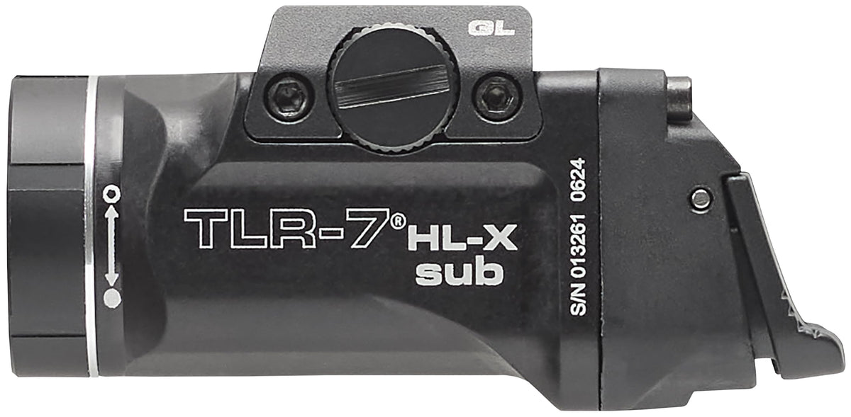 Streamlight 69503 TLR-7 HL-X sub USB 1000-Lumen 10000-Candela Rechargeable Rail-Mounted Weapon Light Exclusively for Glock 43X/48 MOS, 43X/48 Rail, Includes Switches and Key Kit, Black