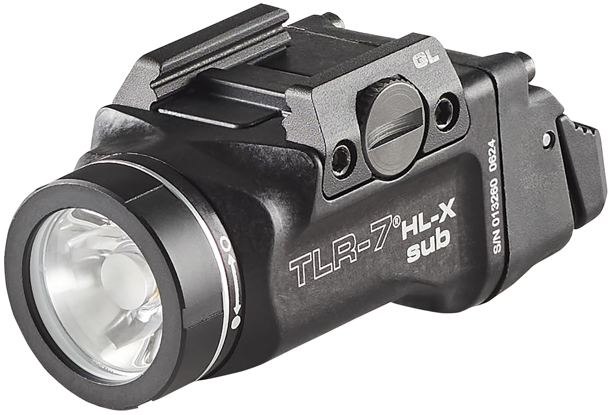 Streamlight 69503 TLR-7 HL-X sub USB 1000-Lumen 10000-Candela Rechargeable Rail-Mounted Weapon Light Exclusively for Glock 43X/48 MOS, 43X/48 Rail, Includes Switches and Key Kit, Black