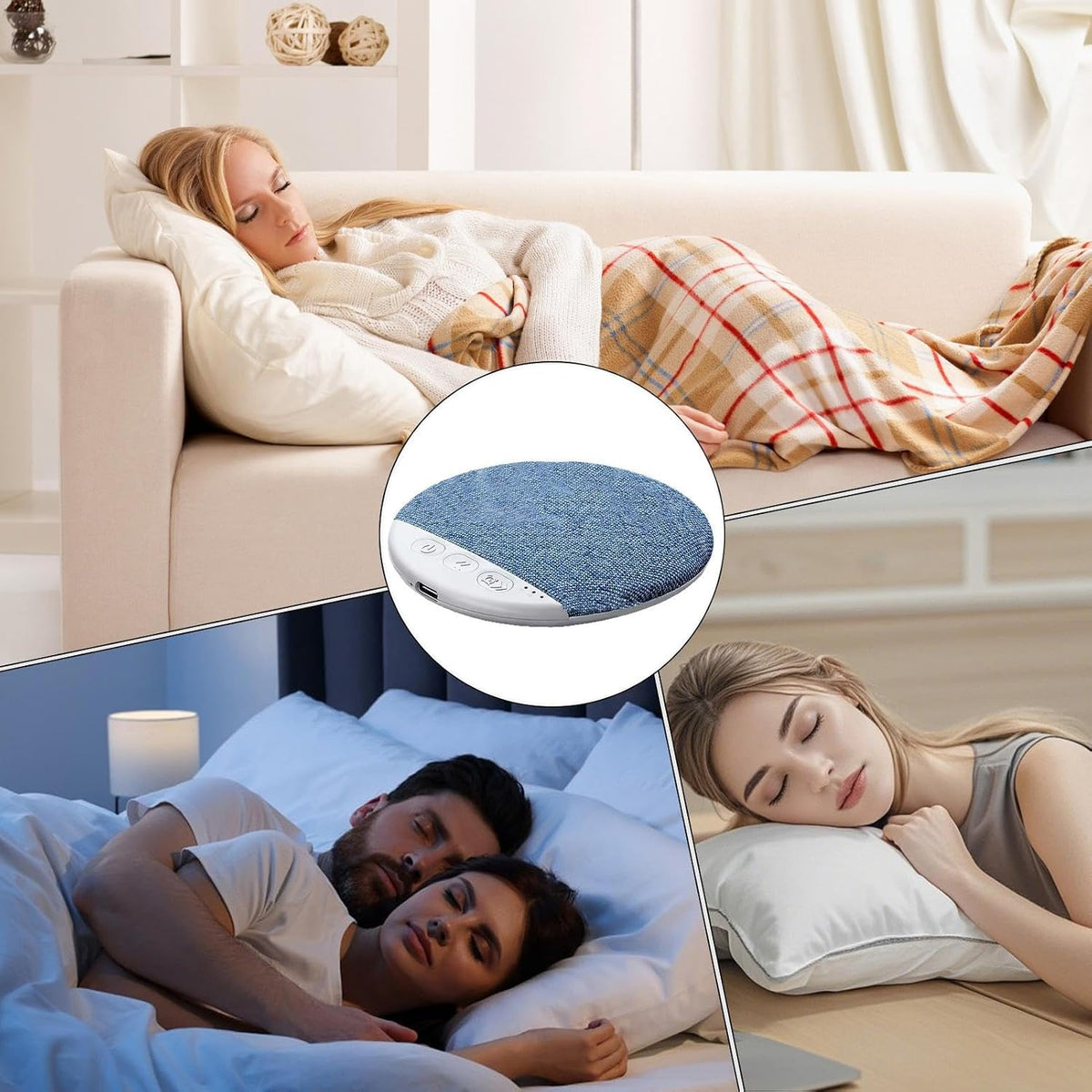 Generic Sleep Aid Speaker, Portable Pillow Device, Wireless White Noise Player with Easy Recharge Feature, Under Pillow