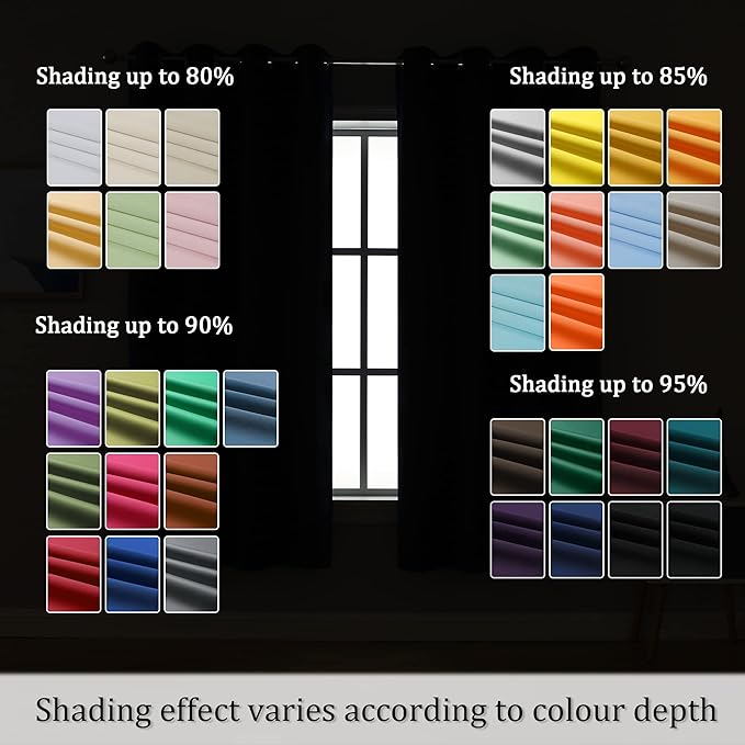 DUALIFE Orange Curtains for Living Room Bedroom Halloween Decor Fall Color Light Blocking Triple Weave Room Darkening Window Curtain Panels Grommet Top 52 X 84 Inces Long