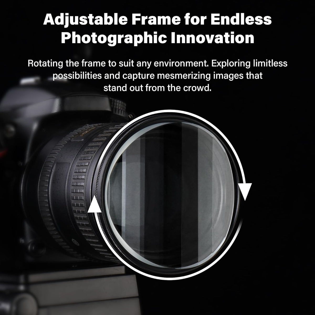 Walking Way 49mm Linear Prism Filter for Camera Lenses Creative Photography Premium Material with Foreground Blur