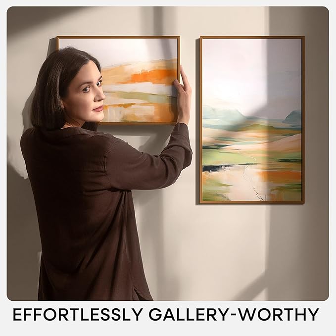 Homeforia 27x40 Picture Bronze Frame, High End Metal 27 x 40 Large Poster Frames with Mat 24 by 36 Photo, 27x40 Brass Movie Frame Matted to 24x36, 40x27 Thin Frames, Tempered Glass, Wall Kit, Set of 1