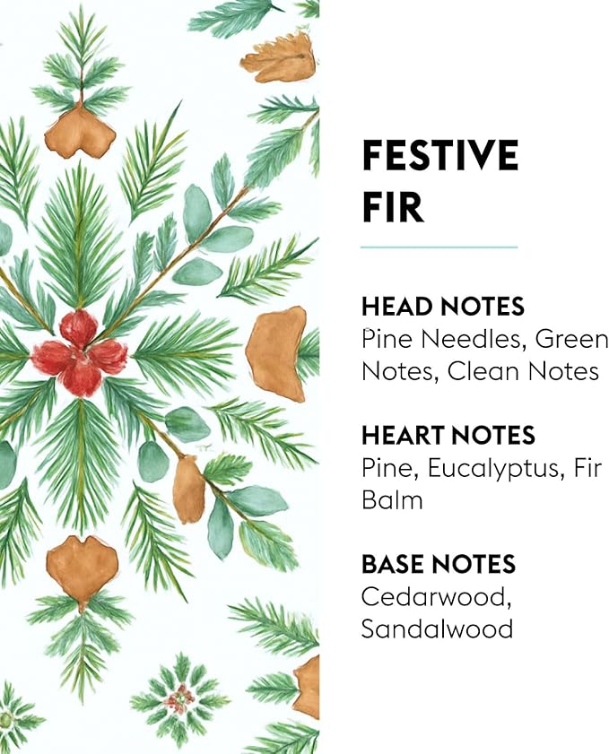 MAISON BERGER - Festive Fir - Lampe Berger Fragrance Refill for Home Fragrance Oil Diffuser - Air Freshener - 33.8 Fluid Ounces - 1 Liter