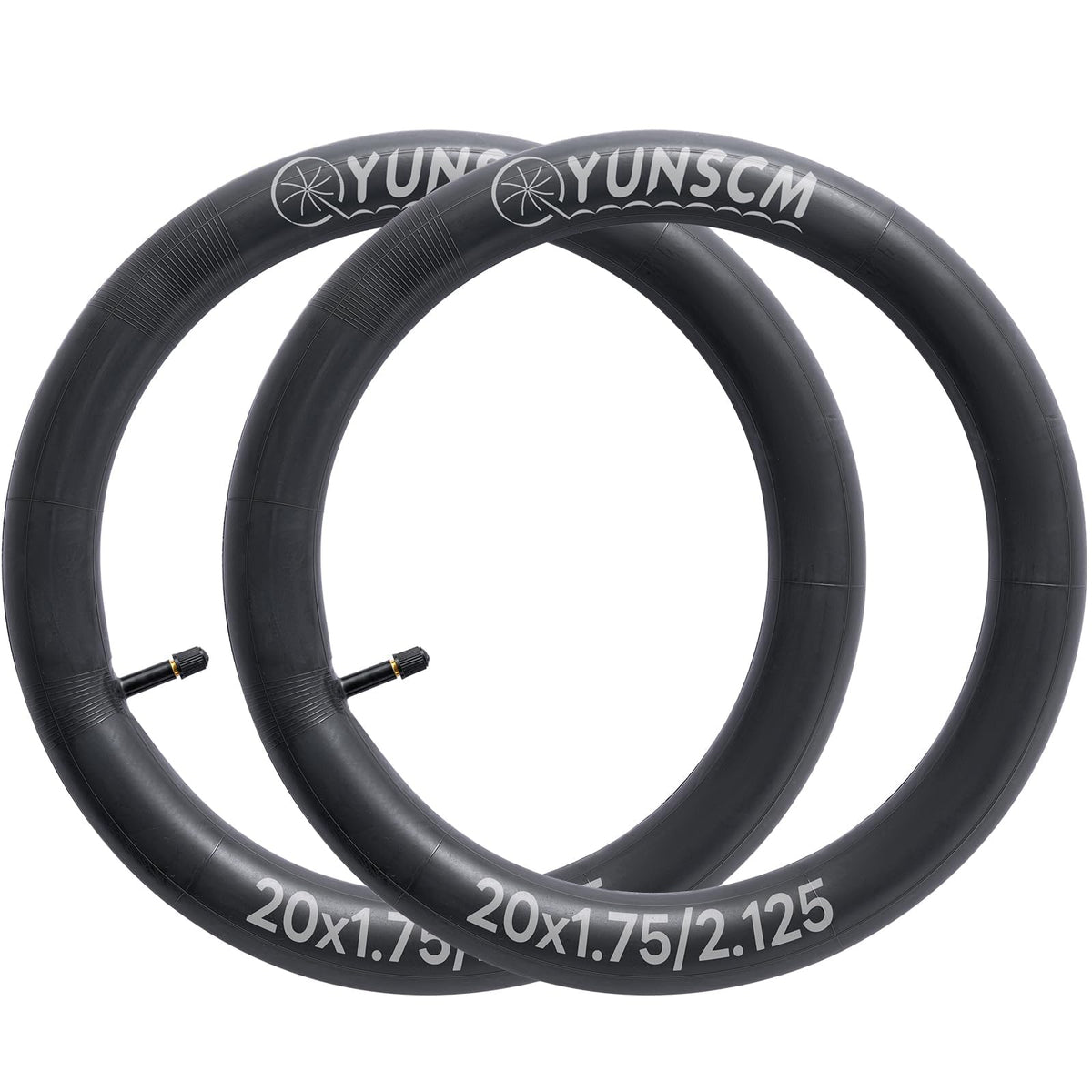 2-PCS 20" Bike Tubes 20x1.75/2.125 Premium Butyl 20 Inch Bicycle Tube Compatible with Kids, Road, MTB, City, BMX Bike Inner Tubes Schrader Valve