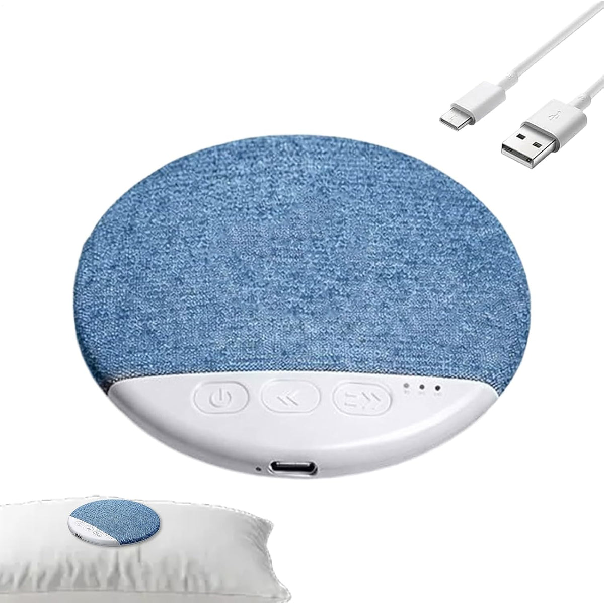 Generic Pillow Speaker, Portable Mini Under Pillow Speakers Wireless, Ultra Thin Pillows Speaker for Side Sleeping, USB