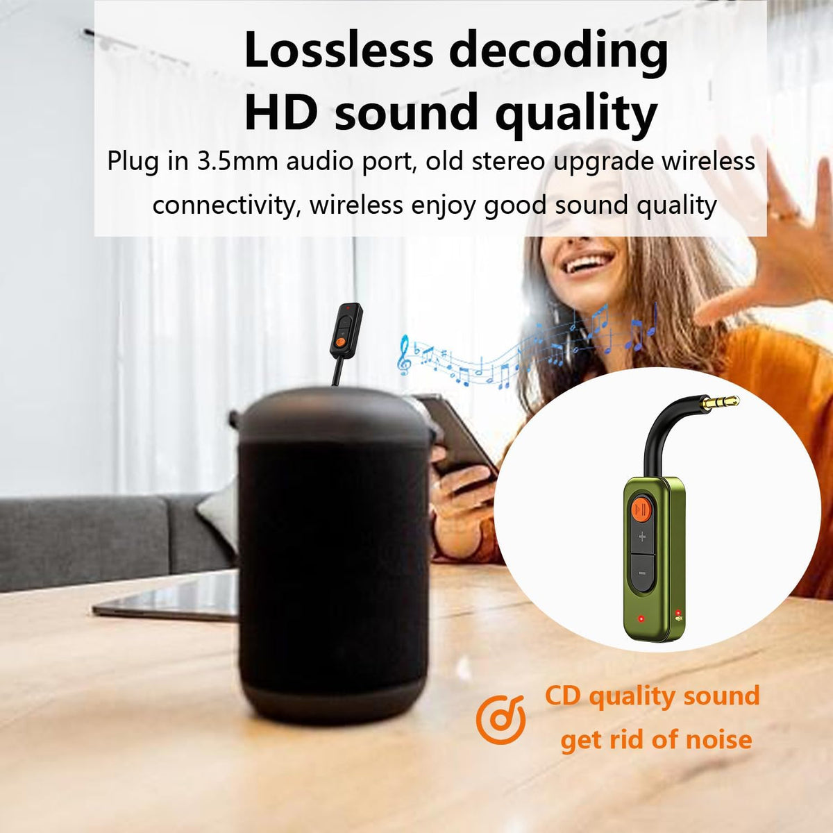 GLOBELEC 5.4 Receiver,3.5mm Bluetooth Audio AUX Wireless Audio Adapter,Bluetooth Receiver for Car,Home