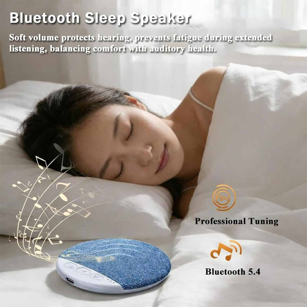 Generic Immersive Pillow Speakers for Sleeping | Portable Professional with Timer - White Noise Machines Wireless