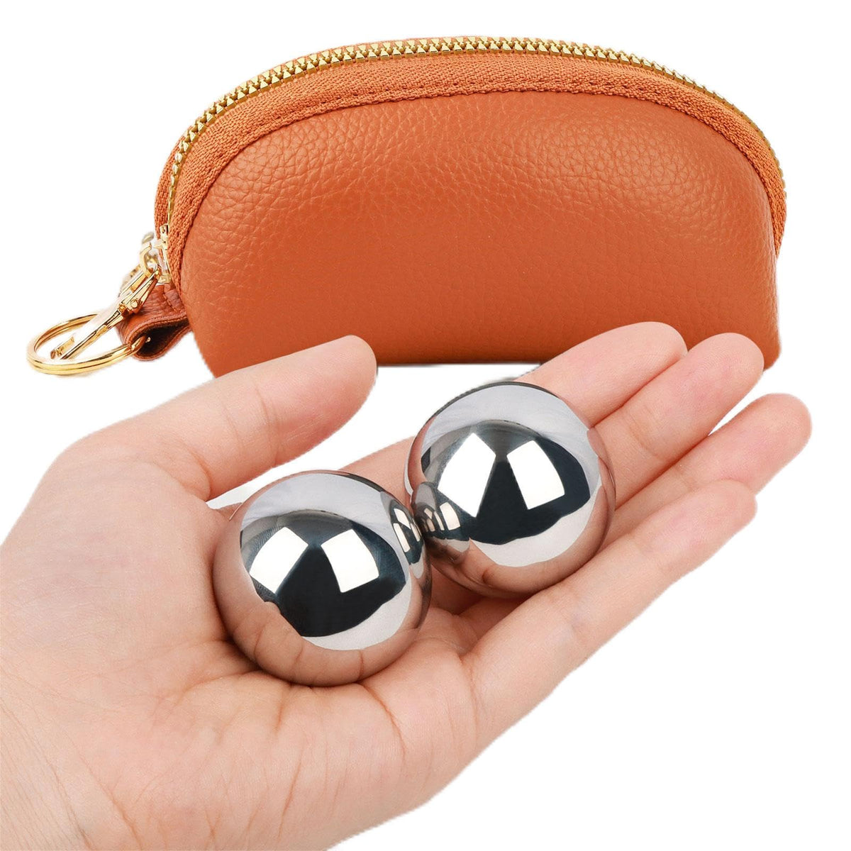 SDEMYI 1.5-inch Baoding Balls with Chime: Stainless Steel Baoding Balls, Hand Massage, Meditation Balls — Suitable for Home/Office Exercise, Stress Relief, Anxiety Reduction, and as Holiday Gifts