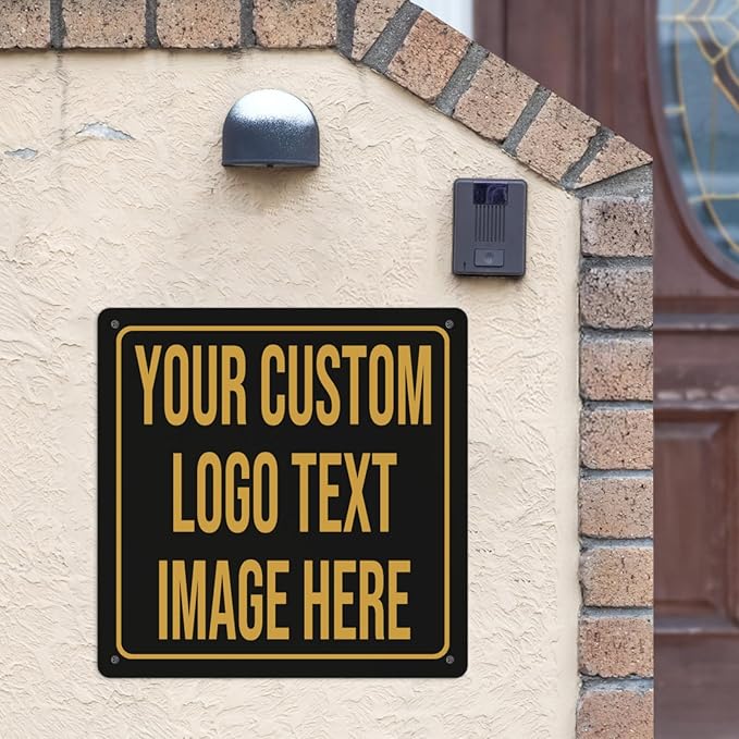 Custom Metal Signs - Personalized Signs for Office, Home, Bar - Indoor/Outdoor Use - 12"x12"