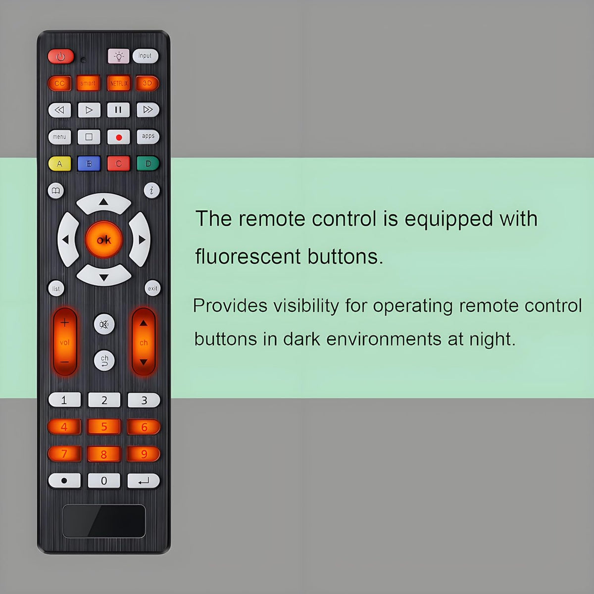 VEPRAG 3D Universal TV Remote Replacement Compatible for Most Brands LED LCD HDTV Smart TV Remote Control