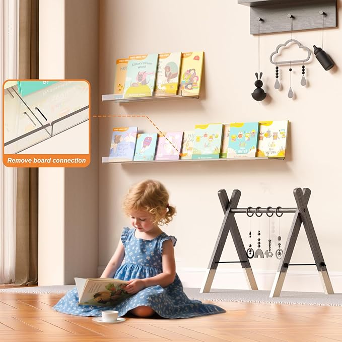 Acrylic Shelves for Bathroom, Clear Floating Shelves for Wall, Wall Organizer Suitable for Bathroom, Bedroom, and Living Room Storage for Make Up,Action Figure,Books -12 Pack