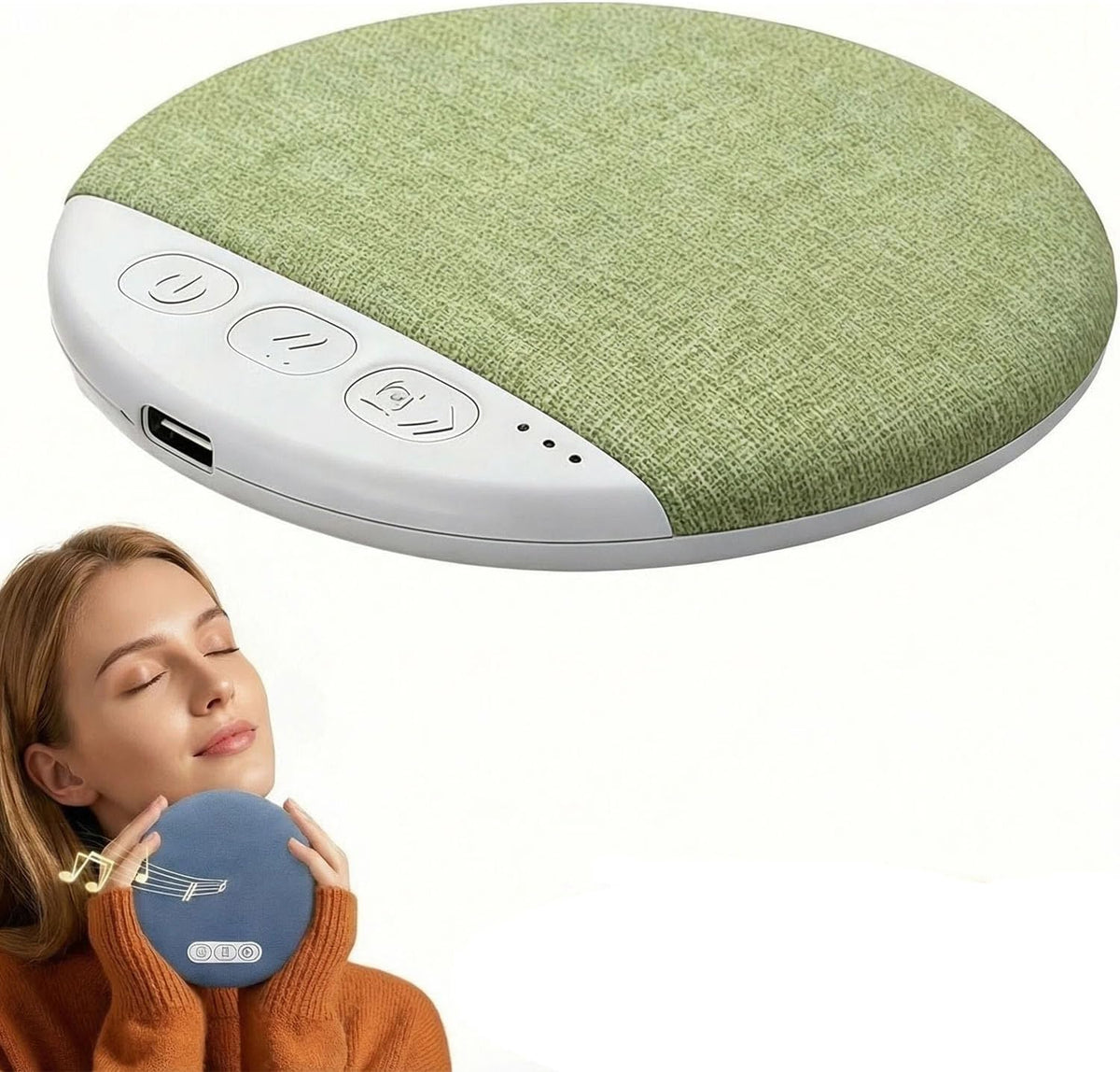 Generic Pillow Speakers for SleepingUnder Pillow Speaker with White Noise Timer, Mini Bone Conduction Sleep Aid