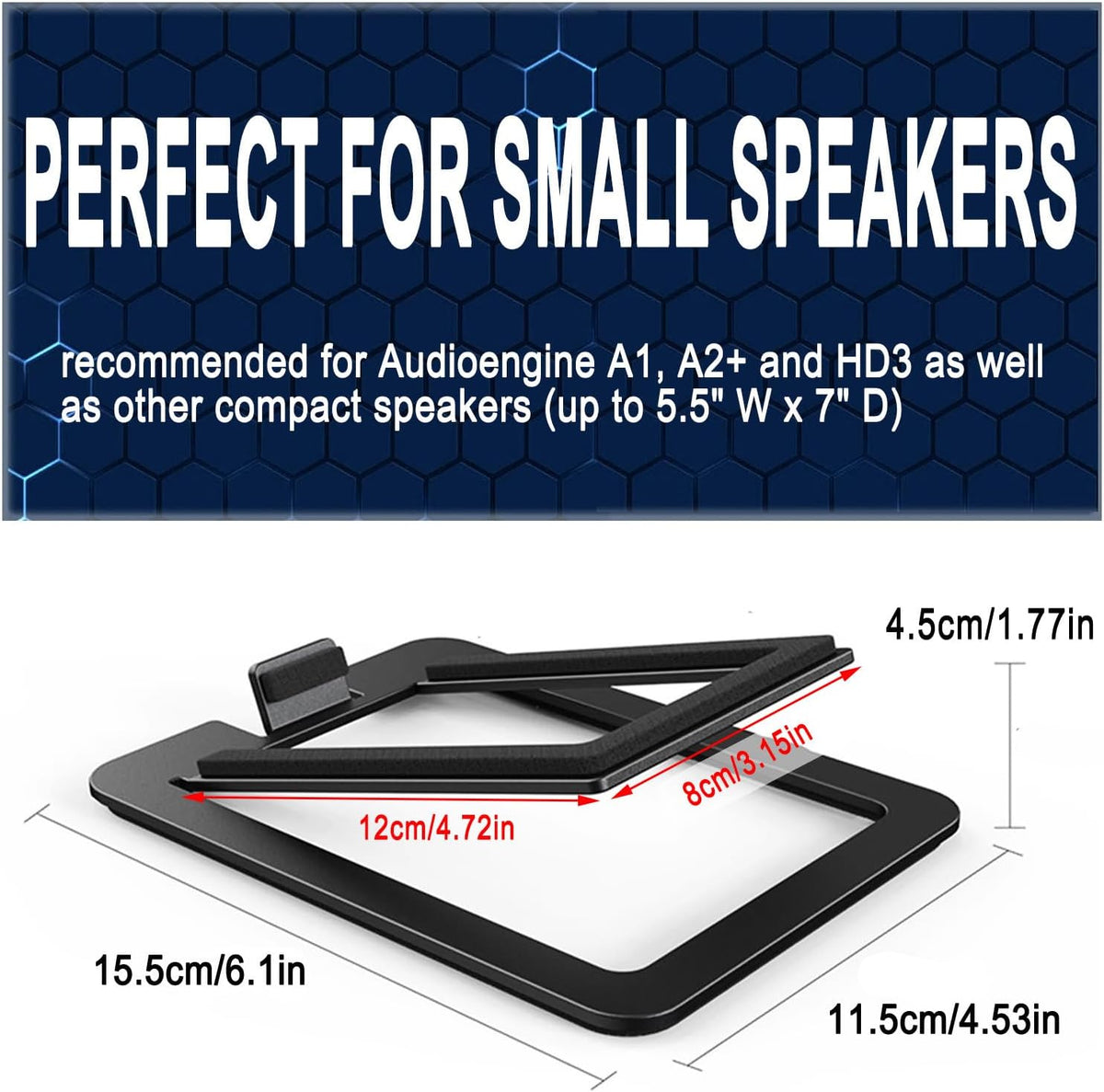 Generic Desktop Sound Stand Base Carbon Steel Material Shock Absorption and Improved Sound Quality Speaker Bracket