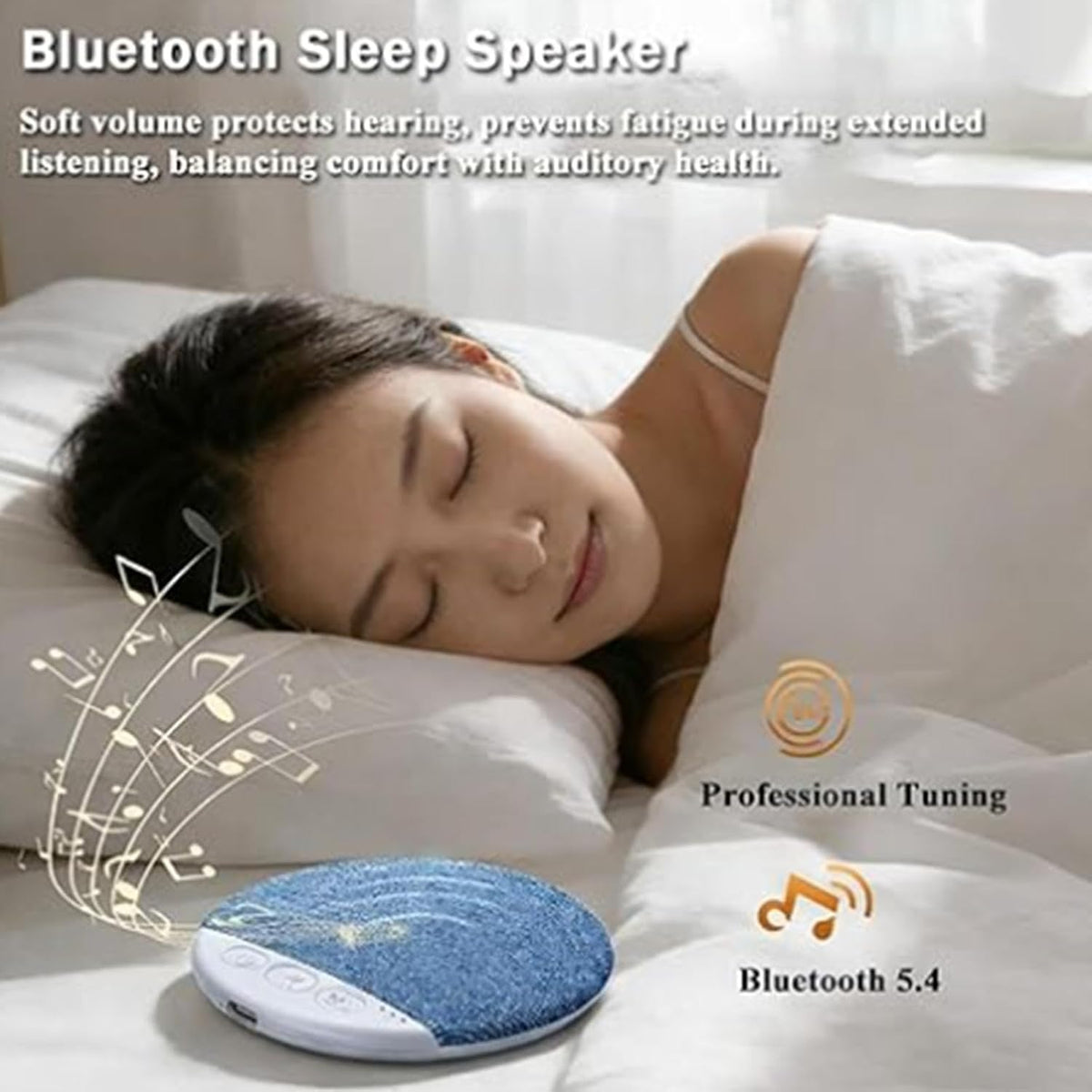 Generic Pillow Speaker - Built-in White Noise Hi-Fi Sound | Sleeping Music White Noise Speaker,for Bedroom Meditation