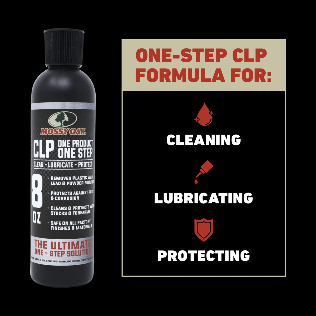 Mossy Oak CLP Gun Cleaning Oil | All-in-One Cleaner, Lubricant & Protectant | One-Step Gun Oil CLENZOIL