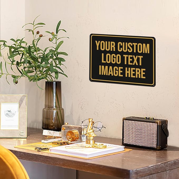 Custom Signs Outdoor Metal Sign Custom Sign Outdor Indoor Personalized Signs Make Your Own Sign Add Text Photo Logo For Office Business Workplace Home Bar Indoor Outdoor Use 12"x17"