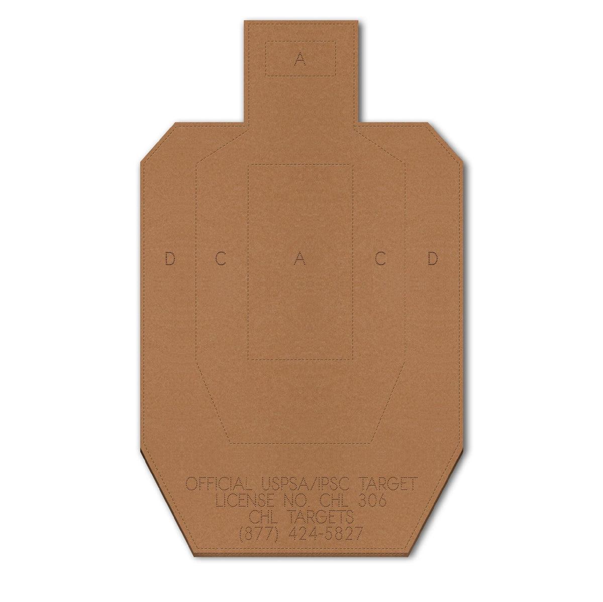 100 Official USPSA Cardboard Targets, Competition Torso, Full Size USPSA Cardboard Targets, Silhouette Shooting Target, Rifles, Handguns, & Shotguns, (100 Target Pack, USPSA)