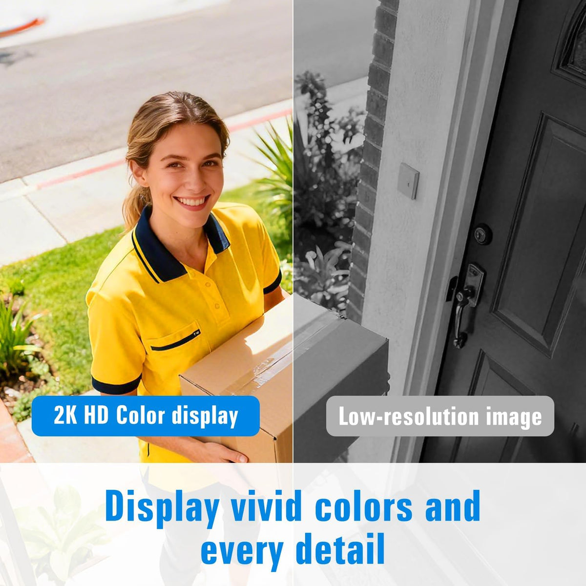 ZEEPORTE SECURITY 2K Security Cameras Wireless Outdoor, Cameras for Home Security with Color Night Vision, SD/Cloud
