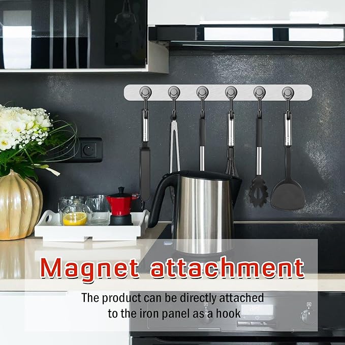 FINDMAG Magnetic Hooks, 30lbs+ Strong Magnetic Hooks Heavy Duty 2026 Criuse Ship Essentials, Black Refrigerator Magnet Hooks for Hanging, Office, Grill, Kitchen, Beach Vacation - 10 Pack