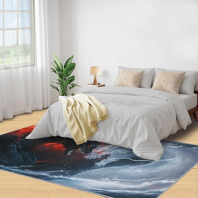 Graffiti Hip-Hop 3x4 Area Rugs for Living Room, Skateboarding Washable Non Slip Rugs, Street Art Low Pile Print Rug for Bedroom, Dining Room, Home Office