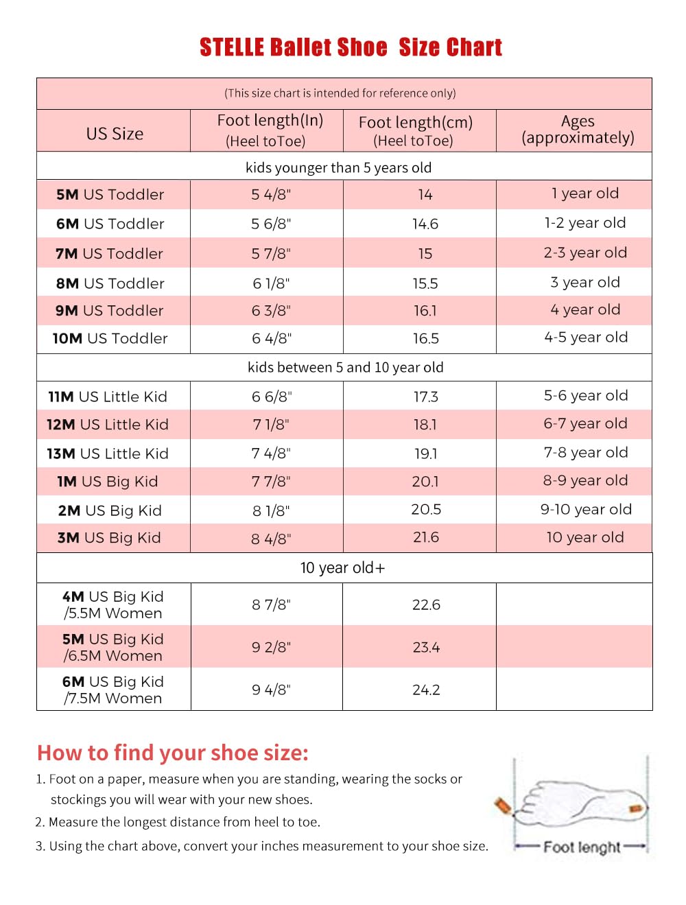Stelle Ballet Shoes for Girls Toddler Ballet Slippers Soft Leather Boys Dance Shoes for Toddler/Little Kid/Big Kid(Pink, 11ML)