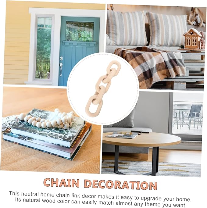 LIFKOME Chain Link Decor Aesthetic Decoration for Living Bedroom and Farmhouse Unique Present for Special Occasions Elegant Wood Knot Display for Home and Events