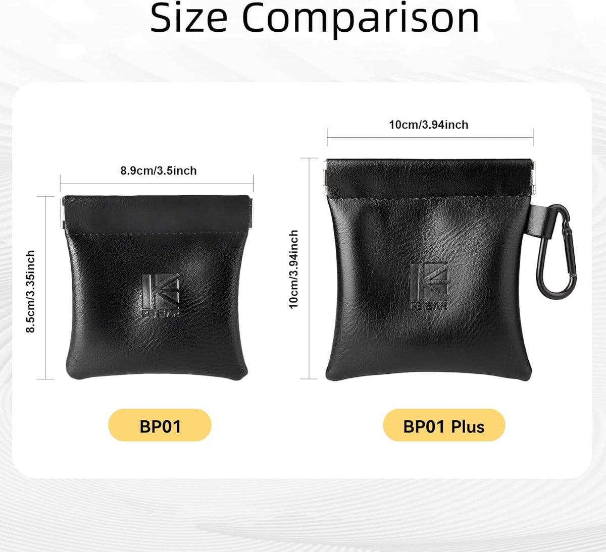 YINYOO 1PCS BP01 ZS10 1PCS) KBEAR Plus in Ear Monitor Case for IEMS, Mini Portable PU Leather Headphones Case