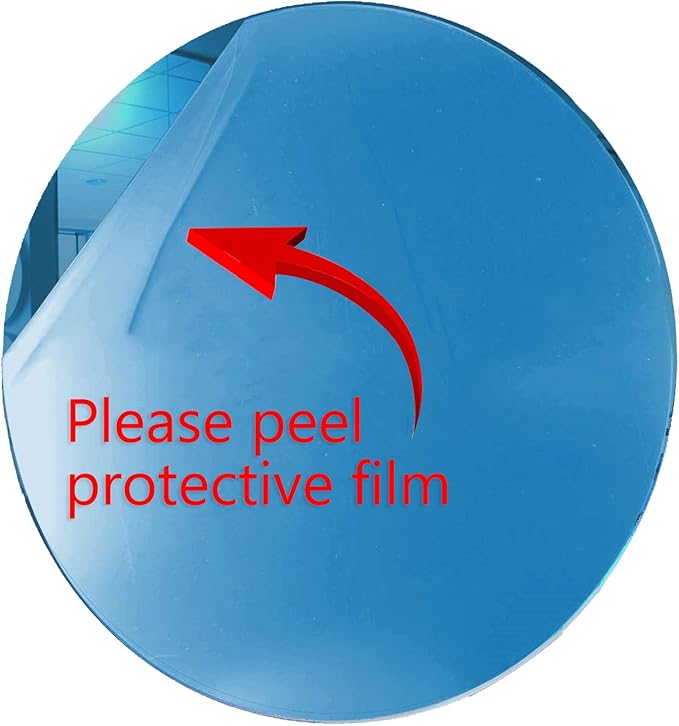 Marketing Holders Acrylic Mirror 11" Wide Round Medium Blue .118" Thick No Adhesive Reflective Pieces Perfect for DIY Arts and Crafts School Projects Home or Office Decor Special Events