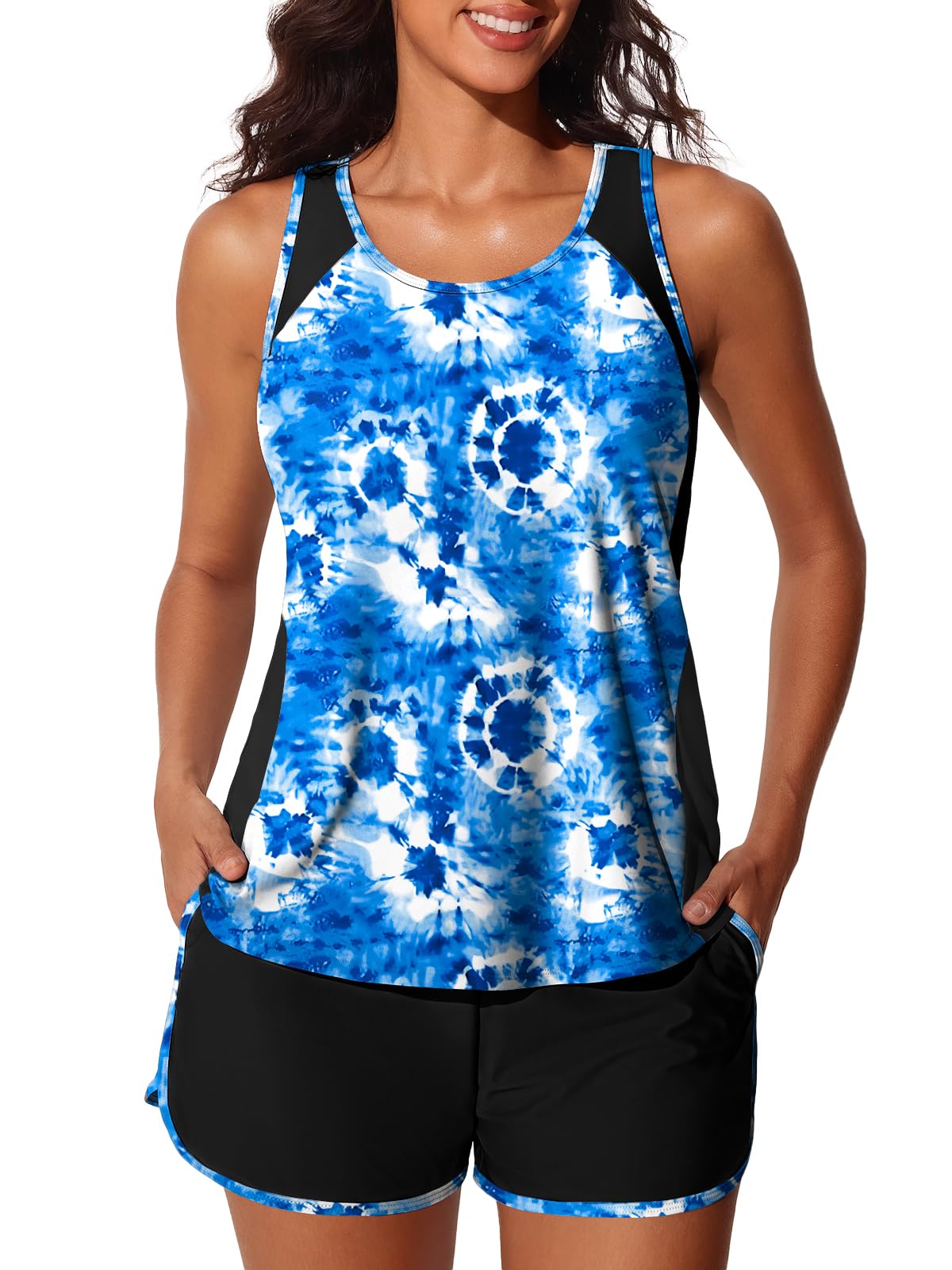 Summer Mae Blouson Tankini Swimsuits for Women Tummy Control Bathing Suits