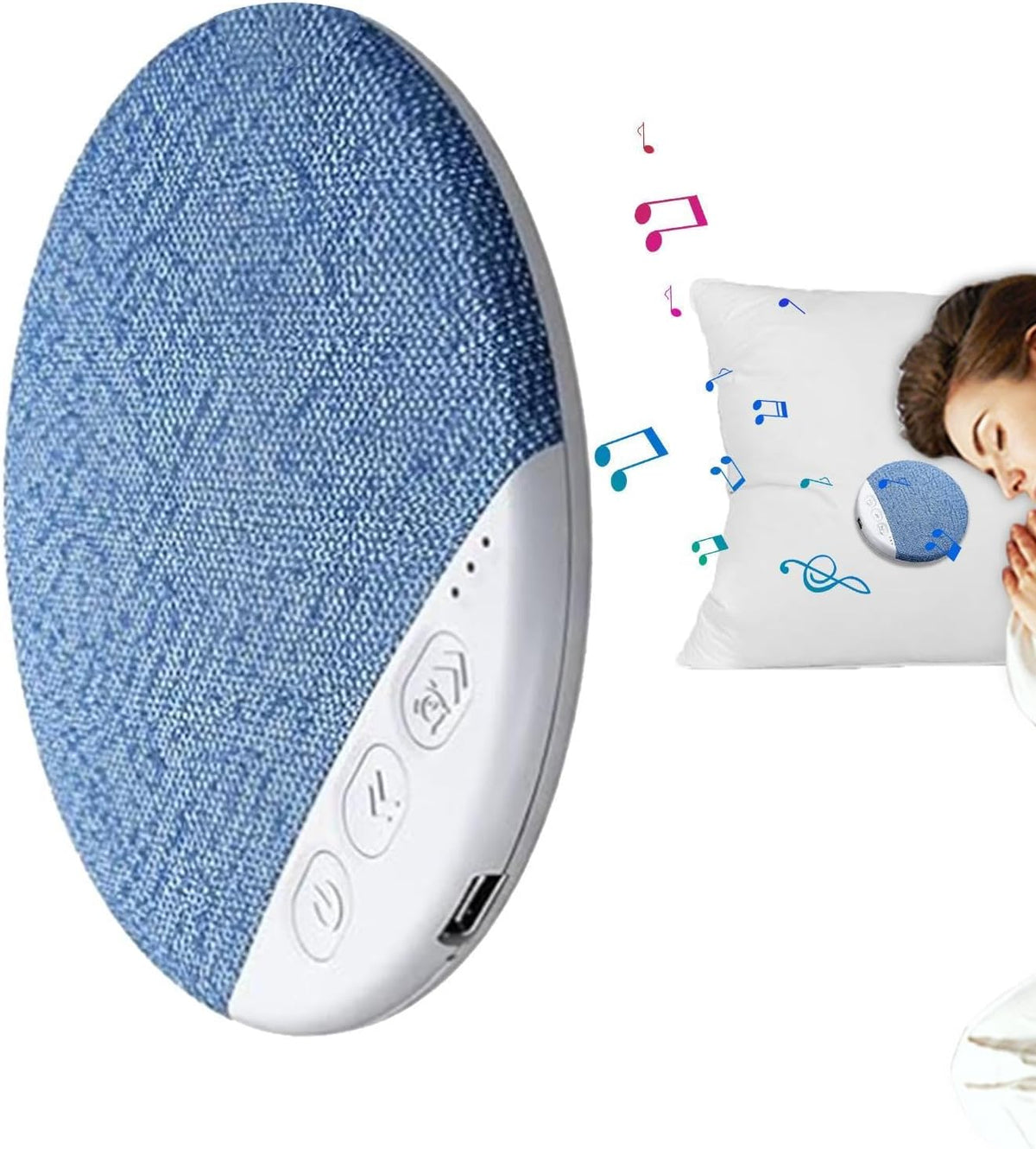 Generic Pillow Speaker - Built-in White Noise Hi-Fi Sound | Sleeping Music White Noise Speaker,for Bedroom Meditation