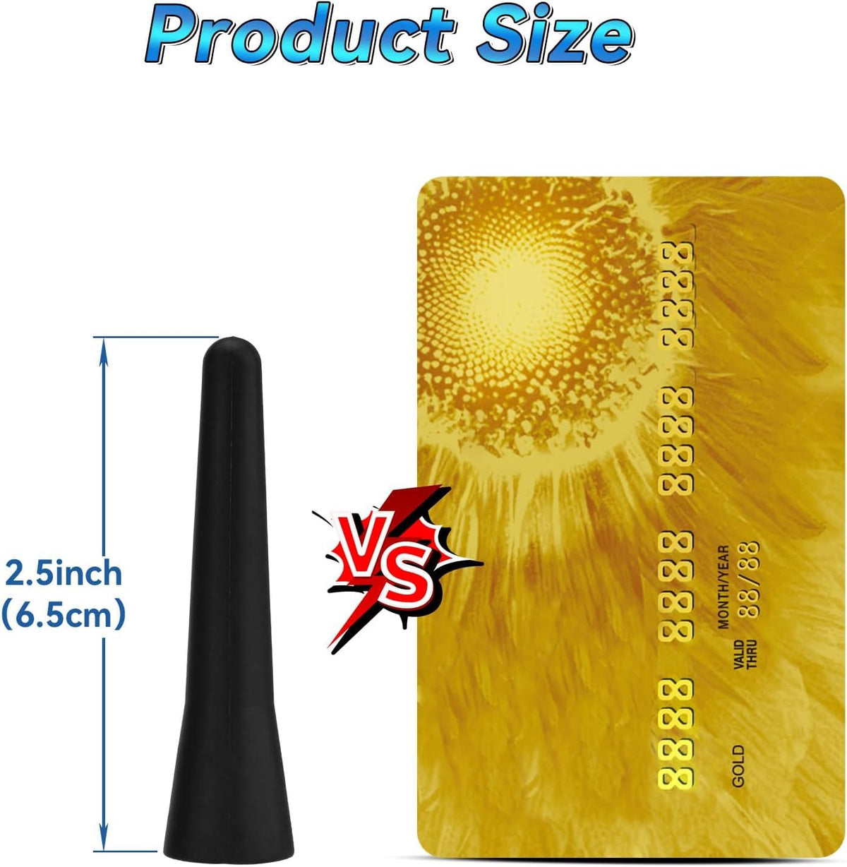 GODPEE 2.5 Inch SZSAUTO Mini Antenna Car Roof Antenna Replacement Mast Universal Vehicle FM AM Stereo Radio Short