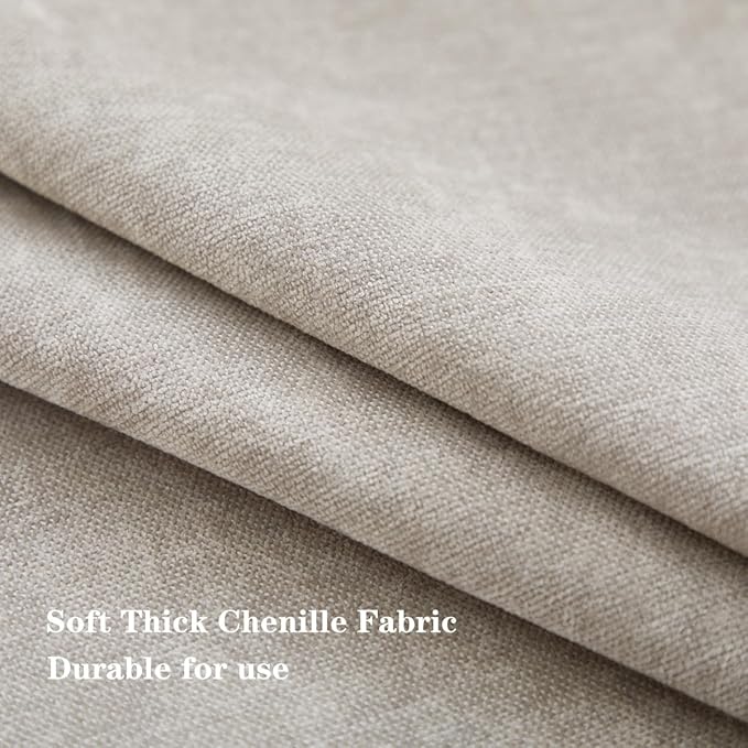 Sunday Praise Light Grey Throw Pillow Covers 18x18 Inch Set of 2 Soft Cozy Chenille Decorative Square Pillow Cases Farmhouse Accent Solid Neutral Cushion Covers for Couch Sofa Chair Bed Home Décor
