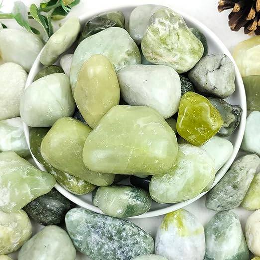 10lbs Jade River Rocks, 2-3 Inch Natural Pebbles for Indoor Plants, High Polished Decorative Stones Vase Filler Fish Tank Aquariums Landscaping Garden Outdoor and Indoor DIY