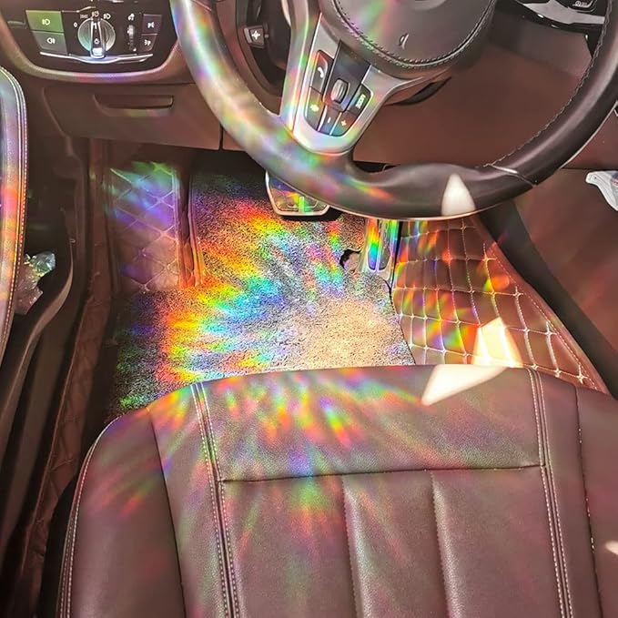 Olicard Suncatcher Sticker Indoor Rainbow Prism Film for Bedroom Decoration, Anti-Collision Window Decals for Bird Strikes, Sun Catchers, Window Rainbow Maker for Home Decor