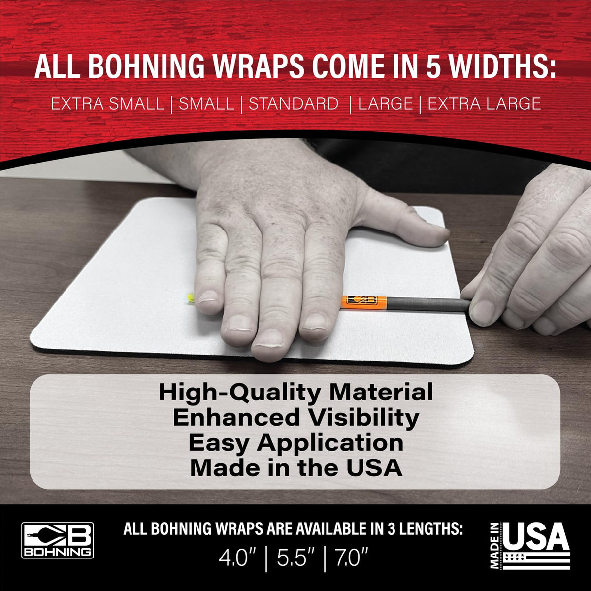 Bohning 4" Solid Arrow Wraps, Large, Neon Yellow