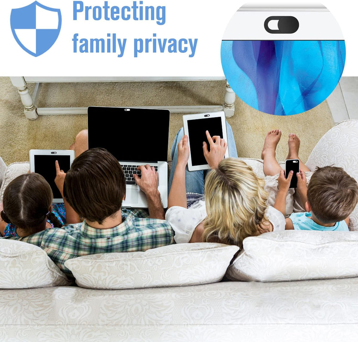 Toojcc [8 Pack] 0.022in Laptop Camera Cover Slide, Ultra-Thin Webcam Cover Compatible with Camera