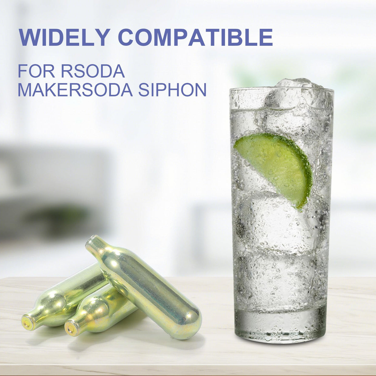 Soyishi CO2 8g Soda Cartridges for Soda Maker Food Grade Seltzer Water Cartridges Non-Threaded Soda Chargers Compatible With Soda Siphons(10 Pcs)
