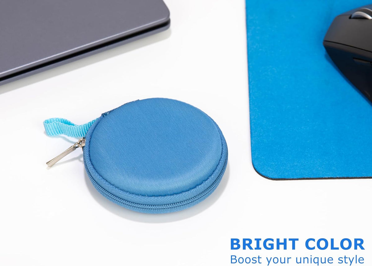 Ginsco (2, Mini-Portable Hard Shell Earbuds Case for Apple EarPods Headphones USB-C Wired Ear Buds/Samsung Galaxy Wired