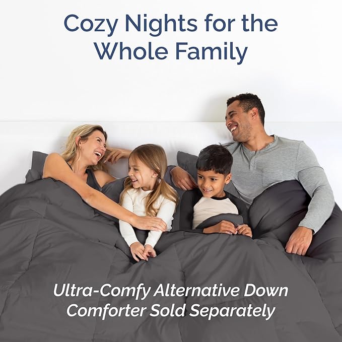 Queen Size 4 Piece Sheet Set - Comfy Breathable & Cooling Bed Sheets Set - Hotel Luxury Bedding for Women, Men, Kids, Teens, Boys & Girls - Deep Pockets, Soft and Wrinkle Free - Oeko-Tex - Dark Grey