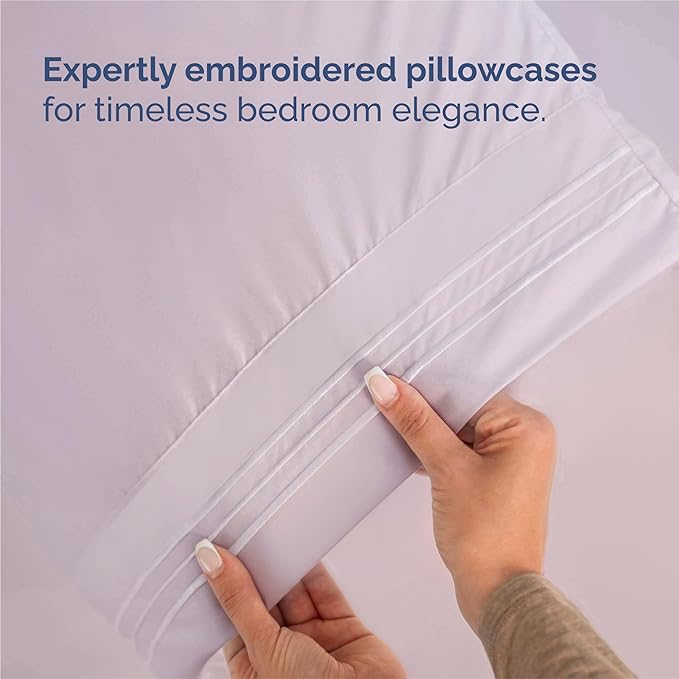 King Size 4 Piece Sheet Set - Comfy Breathable & Cooling Bed Sheets Set - Hotel Luxury Bedding for Women, Men, Kids, Teens, Boys & Girls - Deep Pockets, Soft, Wrinkle Free - Oeko-Tex - Light Lavender