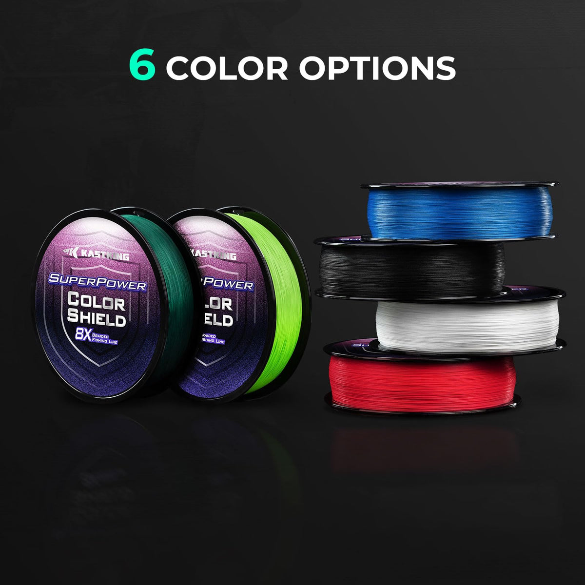KastKing Superpower ColorShield Braided Fishing Line, Red,65LB,500Yards,X8