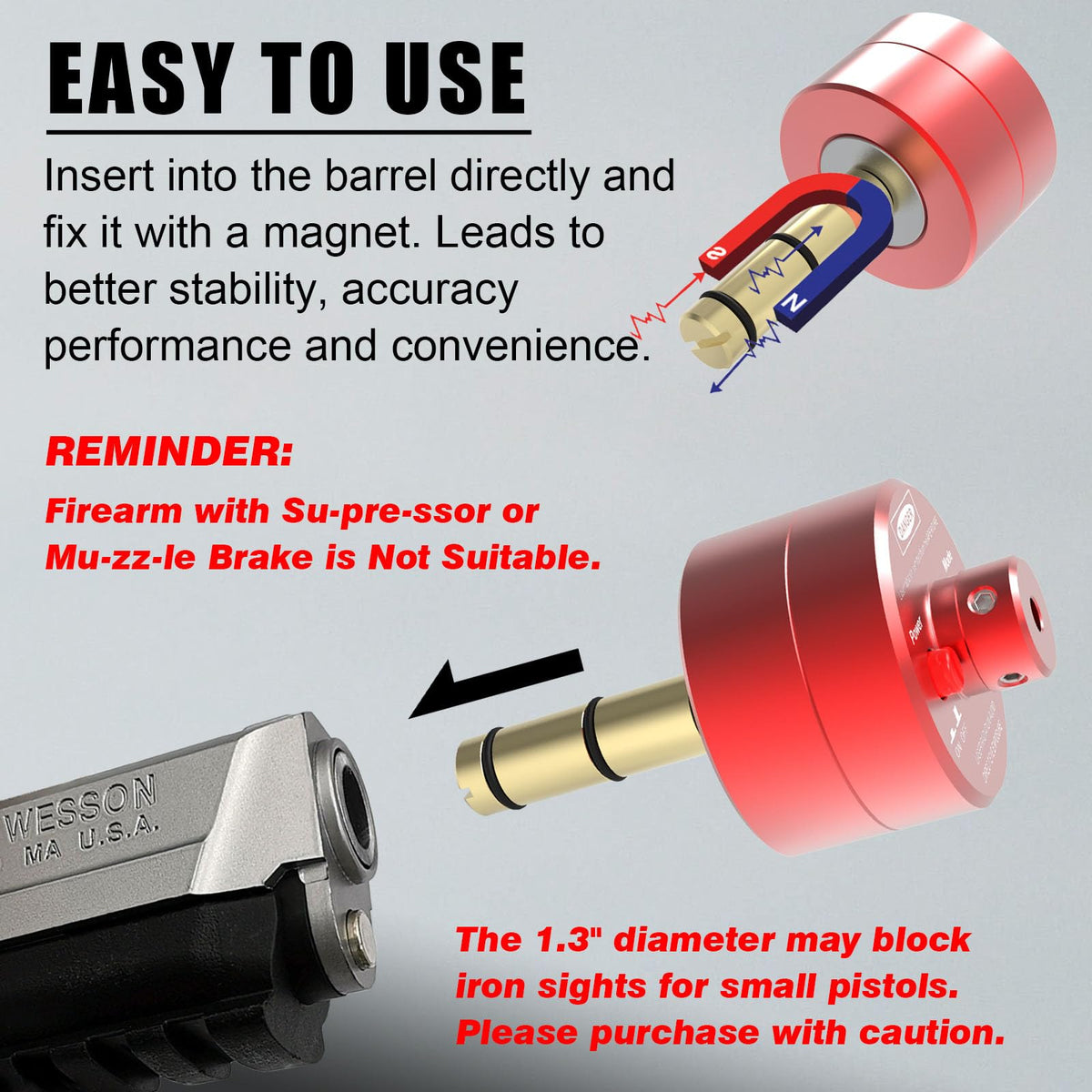 Angeebin Laser Training Cartridge/Laser Target Suitable for Dry Fire Training, Laser Bullet with Spare Accessories