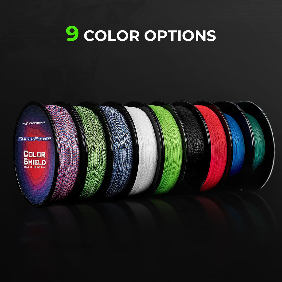 KastKing Superpower ColorShield Braided Fishing Line, White, 10LB, 150Yards, X4