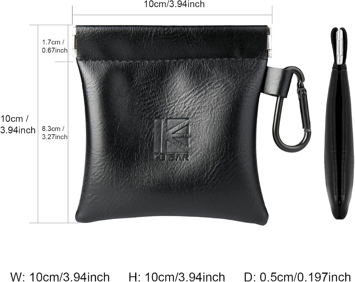 YINYOO 1PCS BP01 ZS10 1PCS) KBEAR Plus in Ear Monitor Case for IEMS, Mini Portable PU Leather Headphones Case