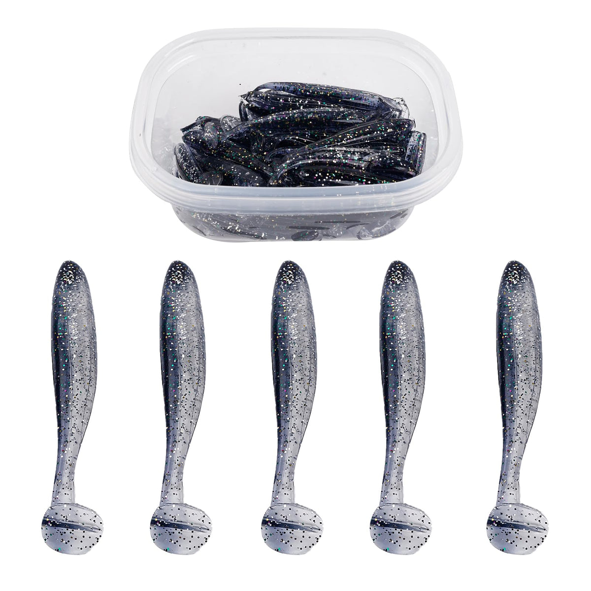 Balifly Paddle Tail Swimbaits FS/RE-10(Color N,7cm,50pcs)