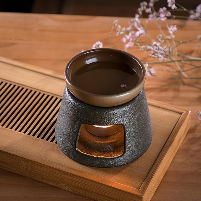 Ceramic Wax Melt Burner & Essential Oil Diffuser, Tealight Candle Holder for Home, Office & Spa